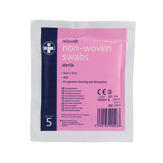 Sterile Non-Woven Swabs (Pack of 5)